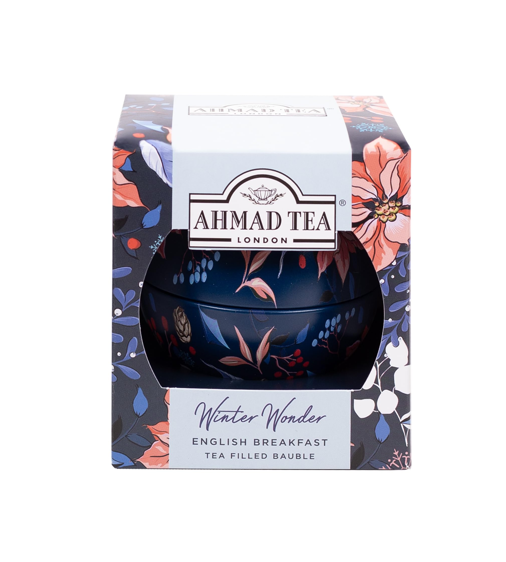 Ahmad Tea Winter Wonderland - English Breakfast Loose Leaf Tea 25g Christmas Bauble 2
