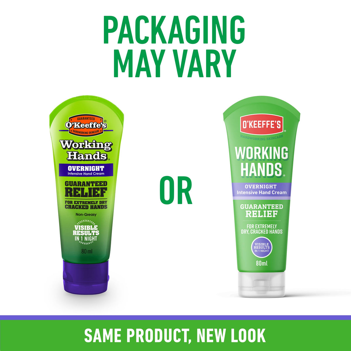 O'Keeffe's Working Hands Overnight Cream & Lip Repair Overnight - 80ml + 7g Twin Pack