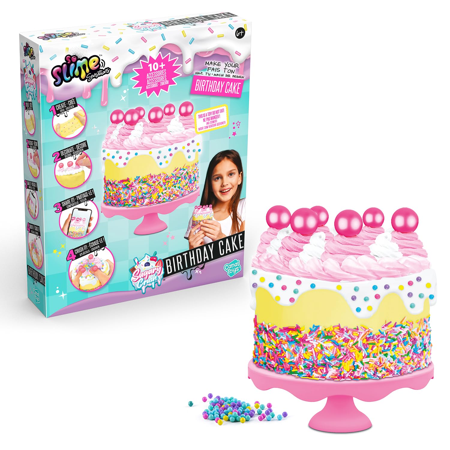 So Slime Sensations Sugary Crush Cake - Make Fun Slime Treats - Ages 3+ 1