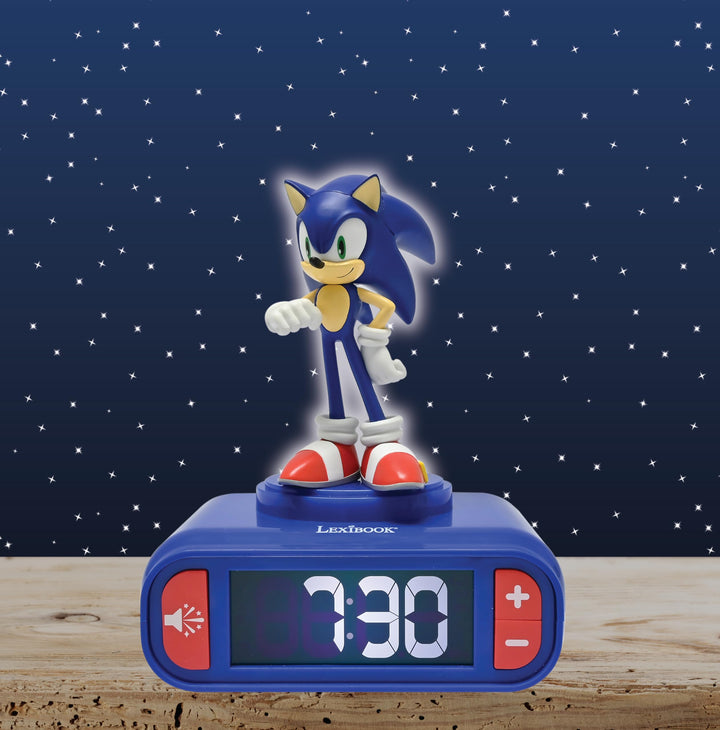 Lexibook Sonic Hedgehog Night Light Alarm Clock with Sounds and Melodies