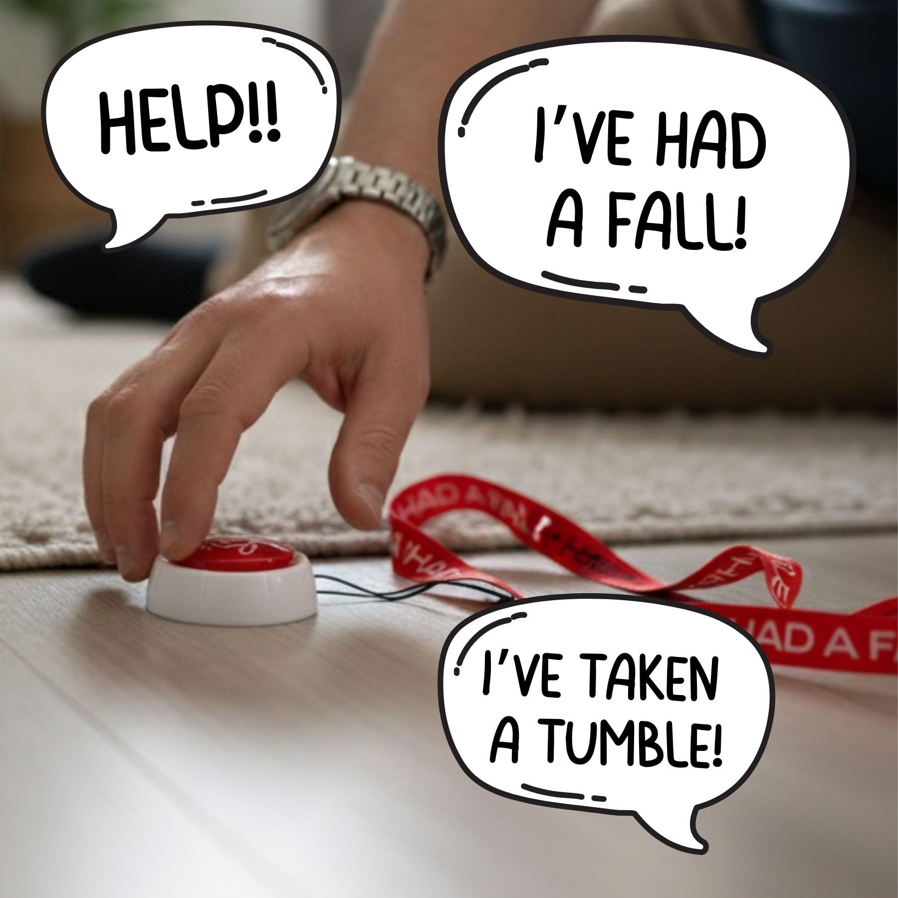 Boxer Gifts Had a Fall Old Age Joke Survival Button | Unisex Adult | Multicolor Plastic 2