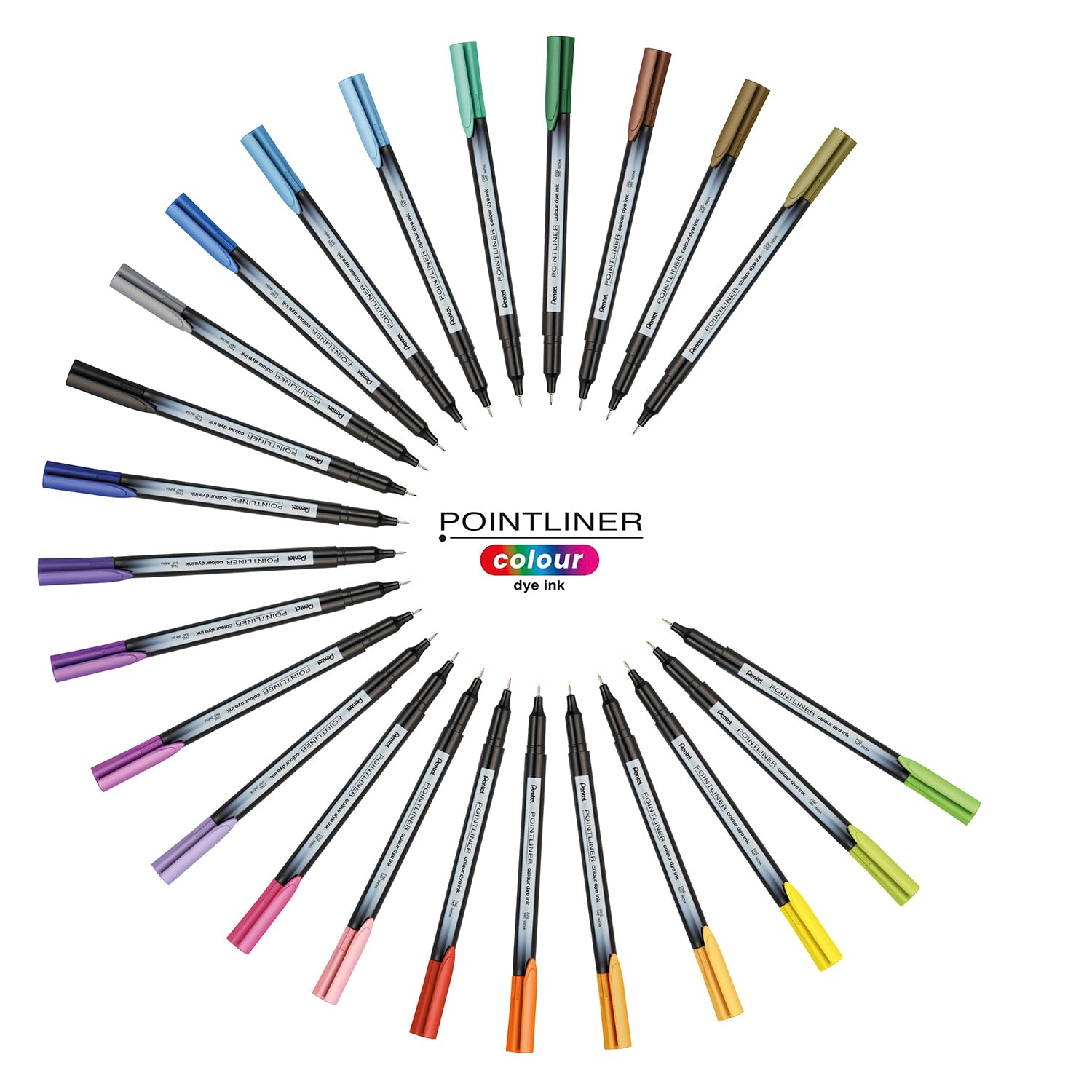 Pentel S40 Pointliner Fineliner Pen - 0.4mm Line Width | Green Ink | Metal Clad Tip 4