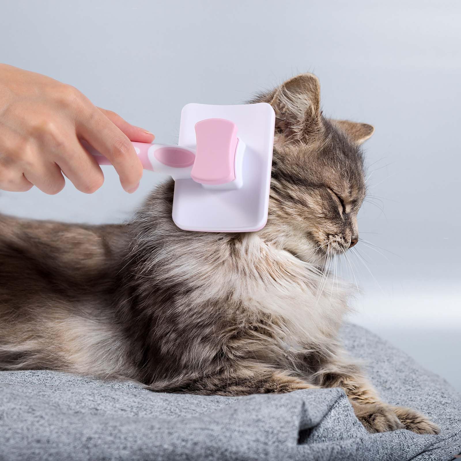 Vinabo Pet Slicker Brush - Self Cleaning Grooming Comb for Cats and Dogs | Pink 6