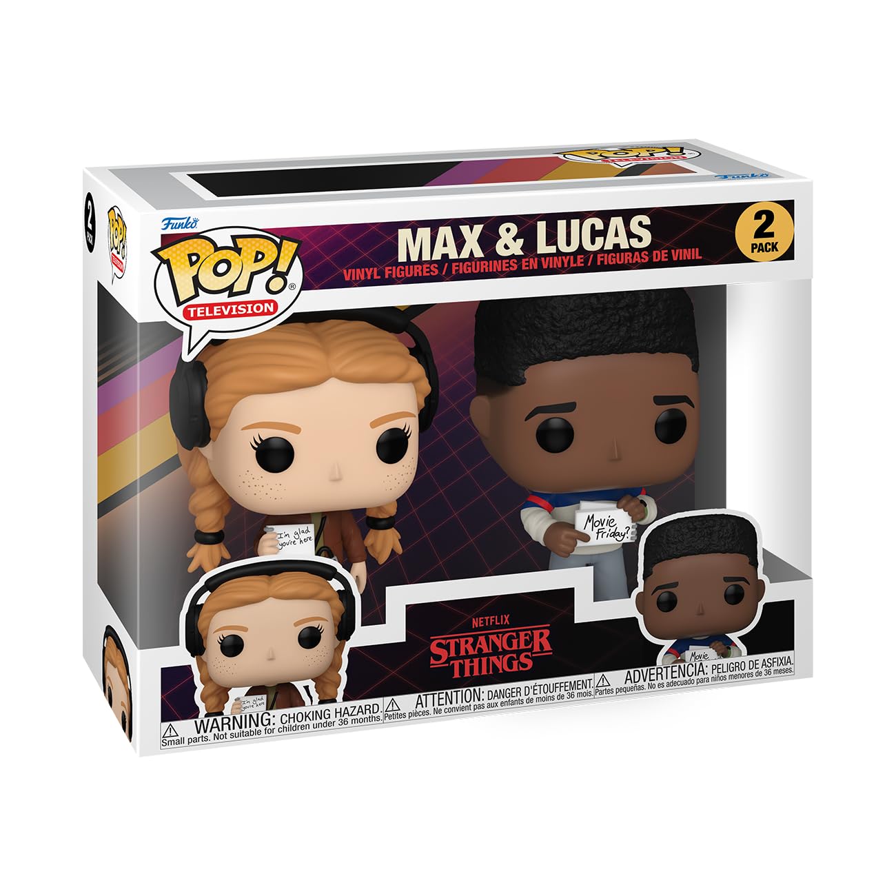 Funko Pop! TV: Stranger Things - Max Mayfield & Lucas 2-Pack Vinyl Fig