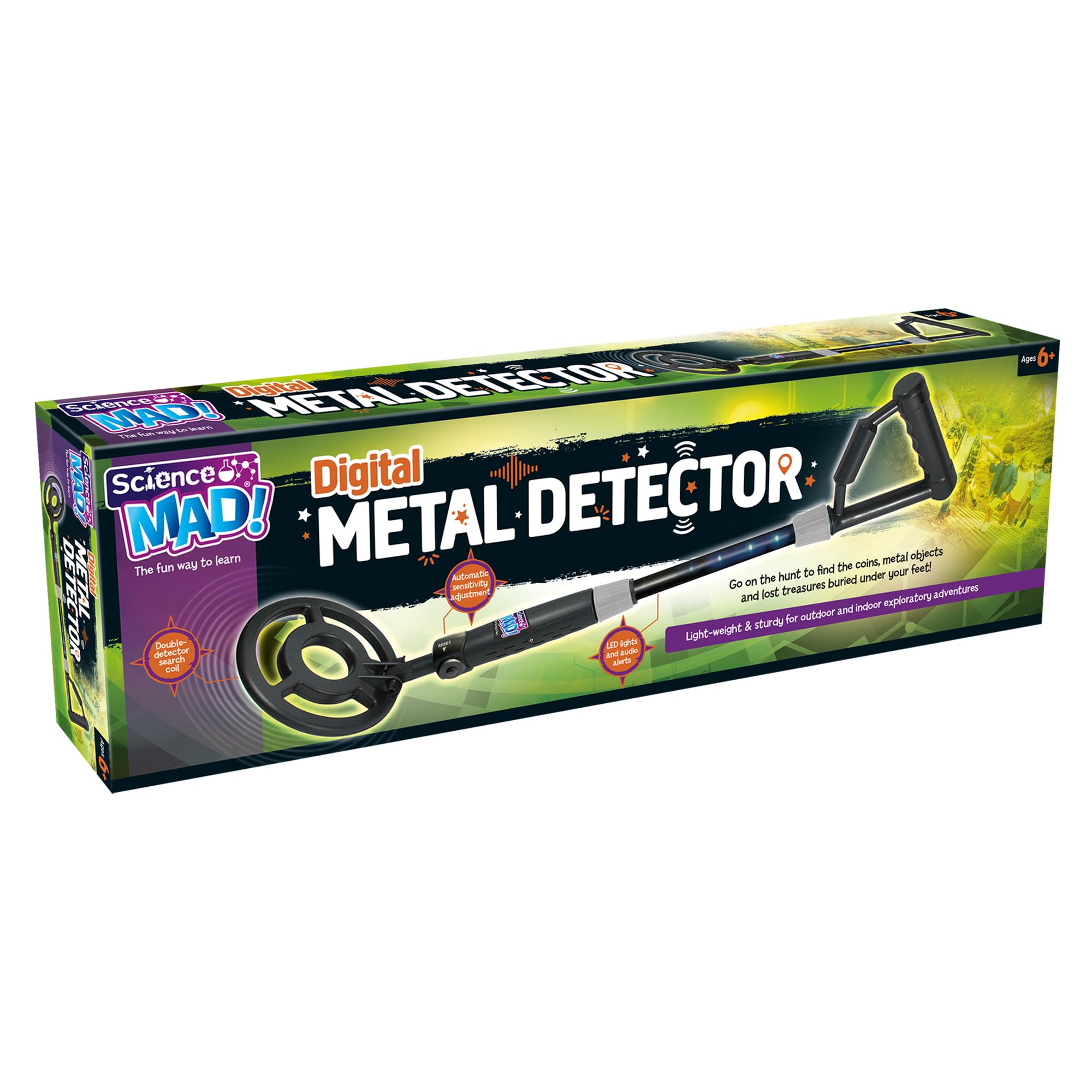 Science Mad Digital Metal Detector - Kids Fun Treasure Finder Wand Toy | Ages 8+ 1