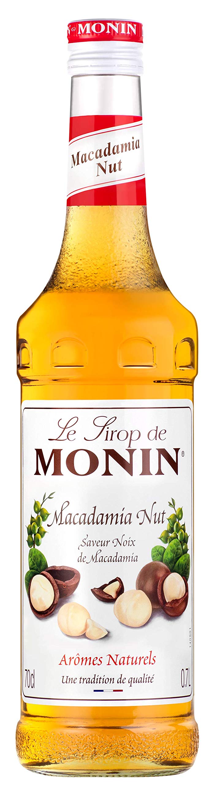 Monin Macadamia Nut Syrup - Buttery Roasted Nut Flavor | 700ml Glass Bottle | Vegan, Kosher