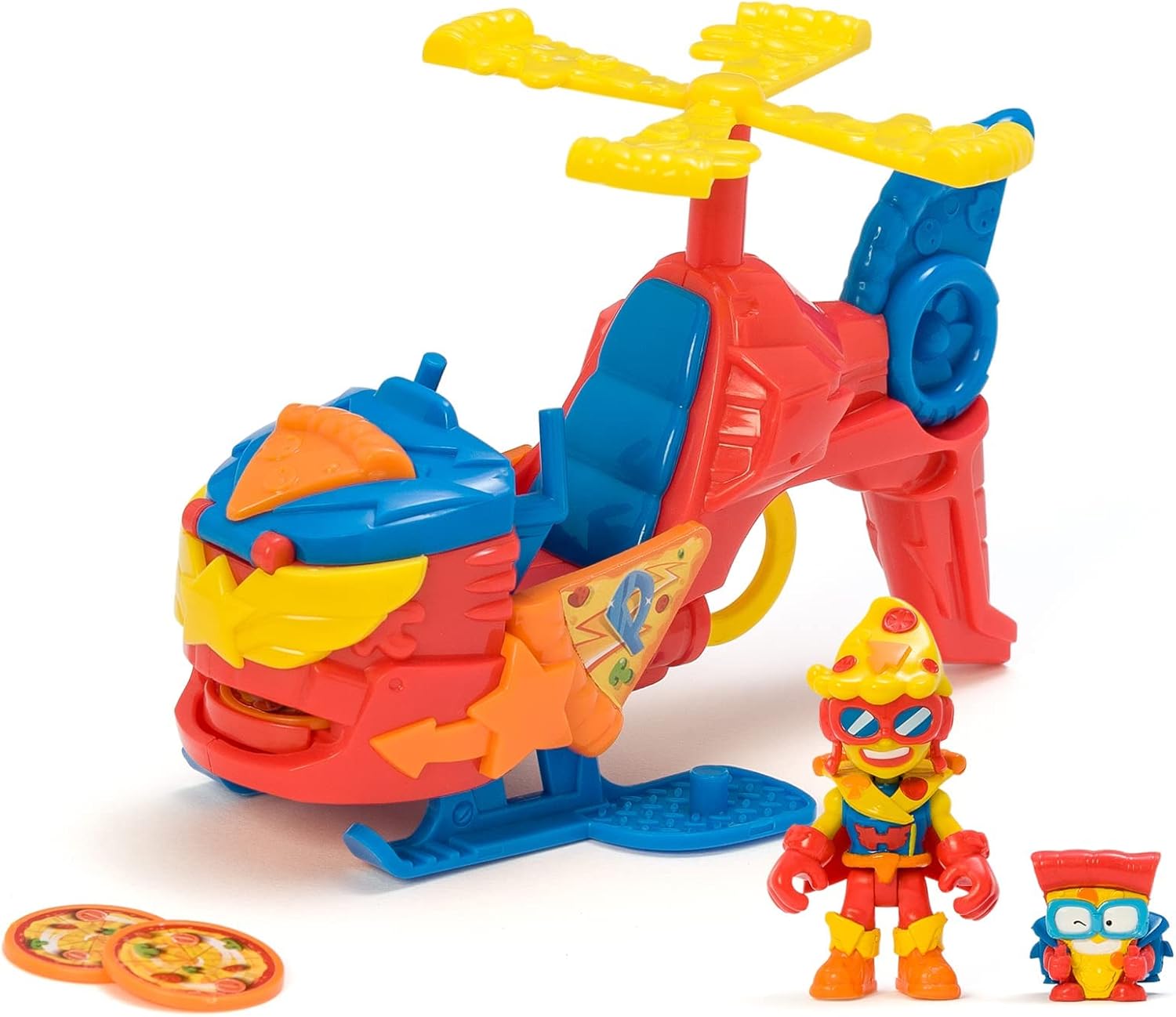 SUPERTHINGS - Pizzacopter Helicopter with Pizza Disc Launcher & Exclusive Figures 1