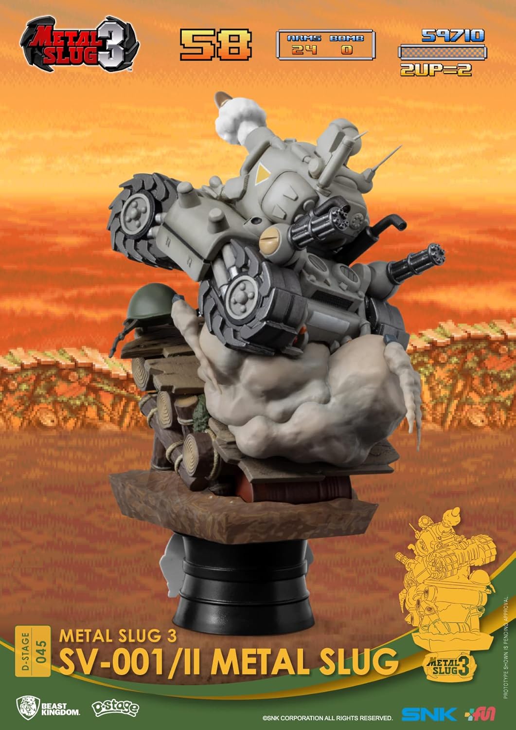 Metal Slug 3 - SV-001 II Metal Slug D-Stage 6 Statue by Beast Kingdom (2023)