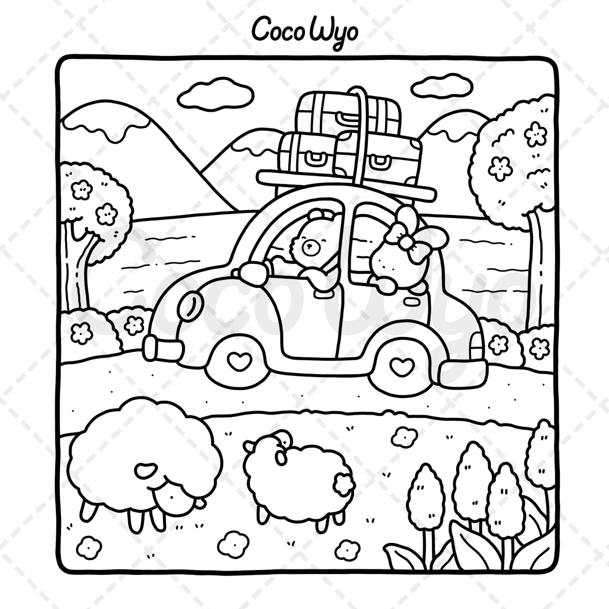 Coco Wyo Little Cuddles Coloring Book - Cute Animals for Teens & Adults | Paperback 9