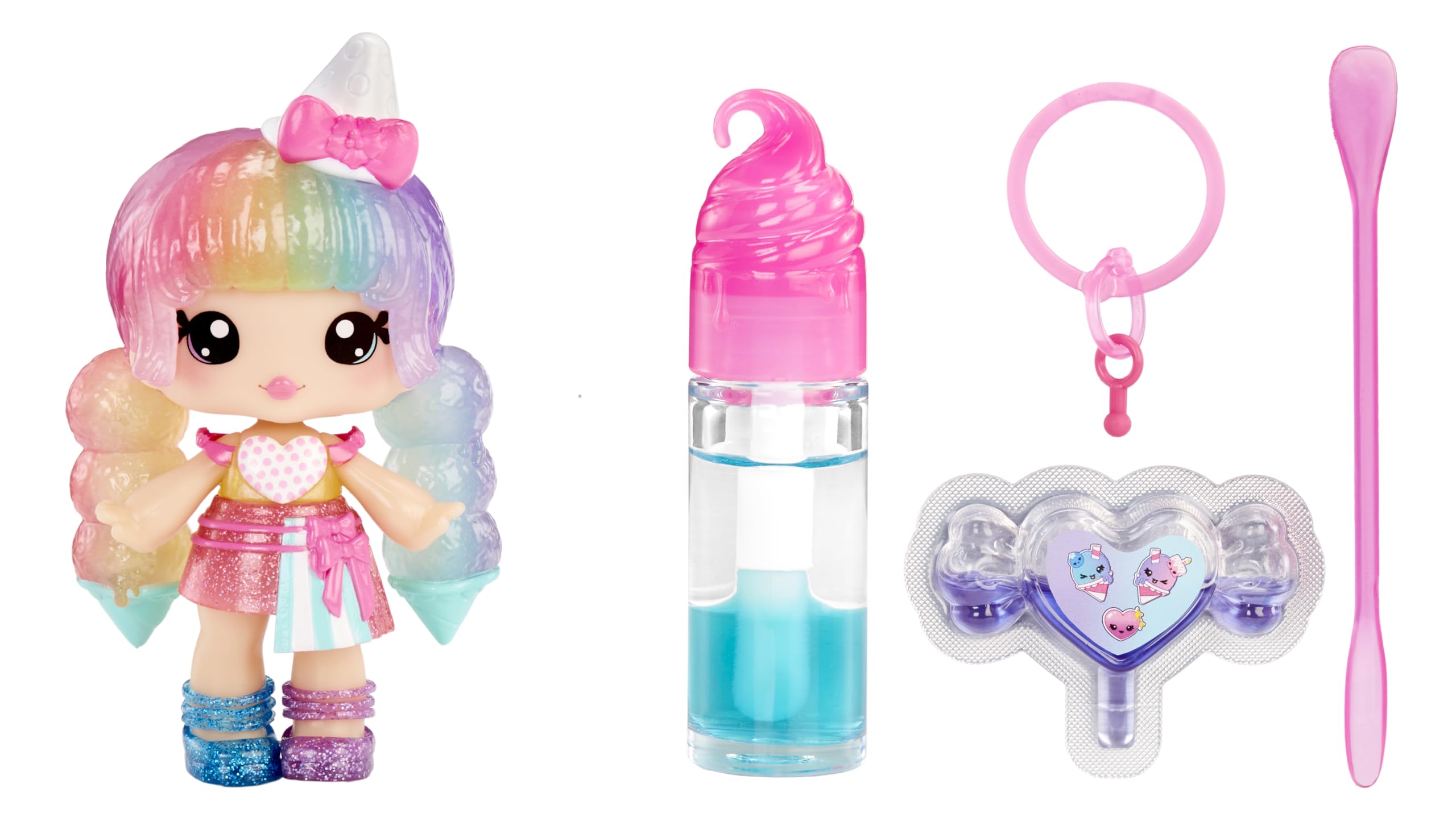 Yummiland Stephie Snowcone Doll with Mystery Color Change Hair & DIY Two-Tone Lip Gloss 1
