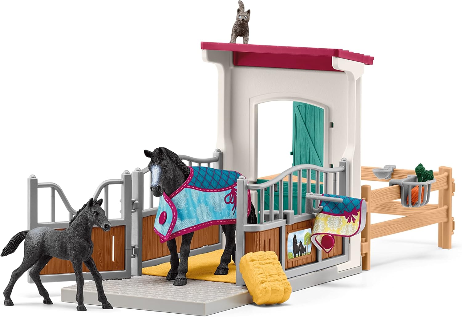 SCHLEICH Horse Box with Mare and Foal - 34-Piece Horse Club Playset for Kids 5-12 1