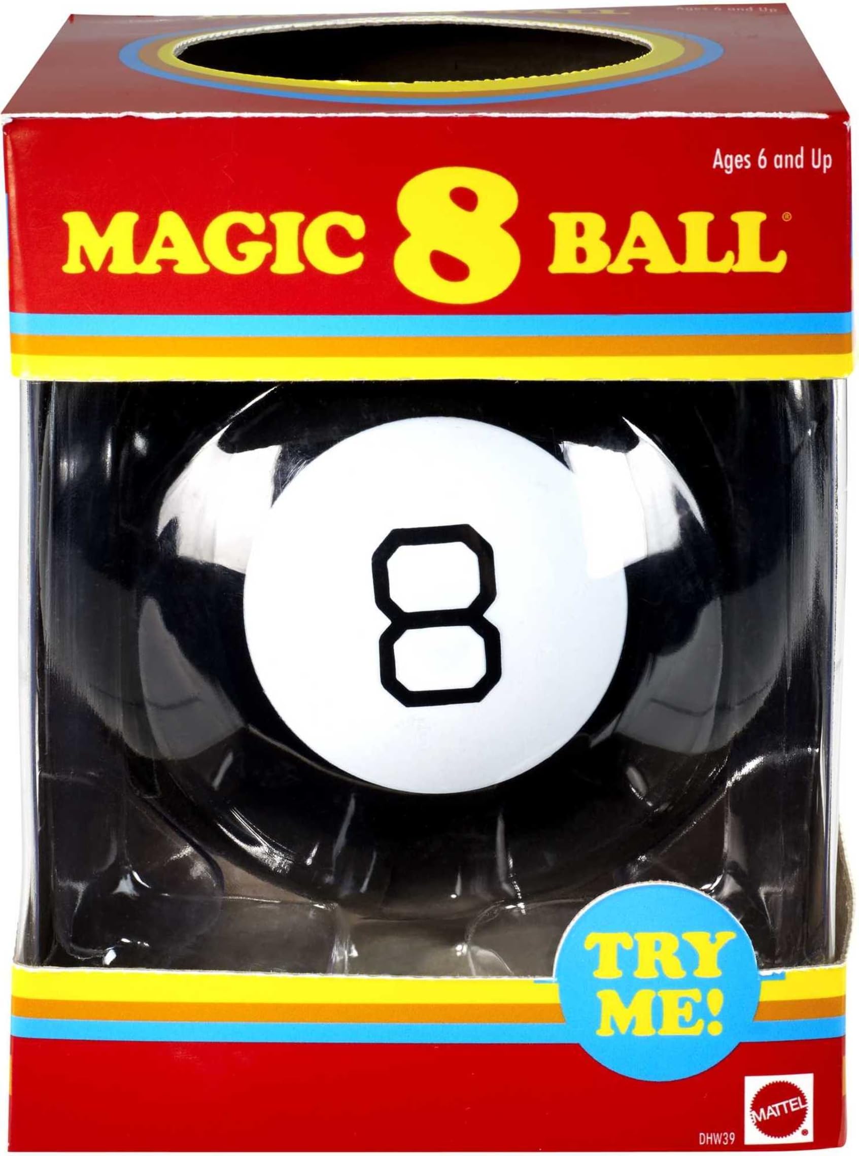 Mattel Magic 8 Ball Novelty Fortune-Telling Toy - Ages 6-144 | Multicolor Plastic