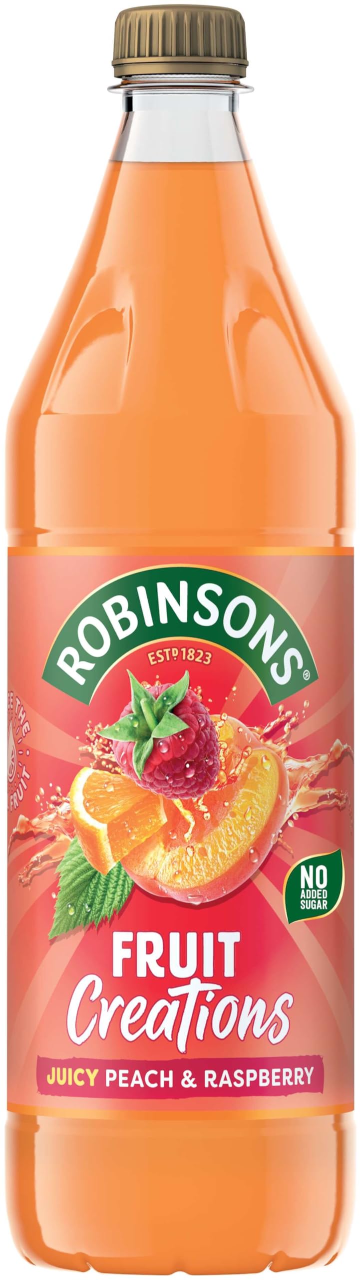 Robinsons Fruit Creations Peach & Raspberry Squash Concentrate | 1L | Low Calorie 3