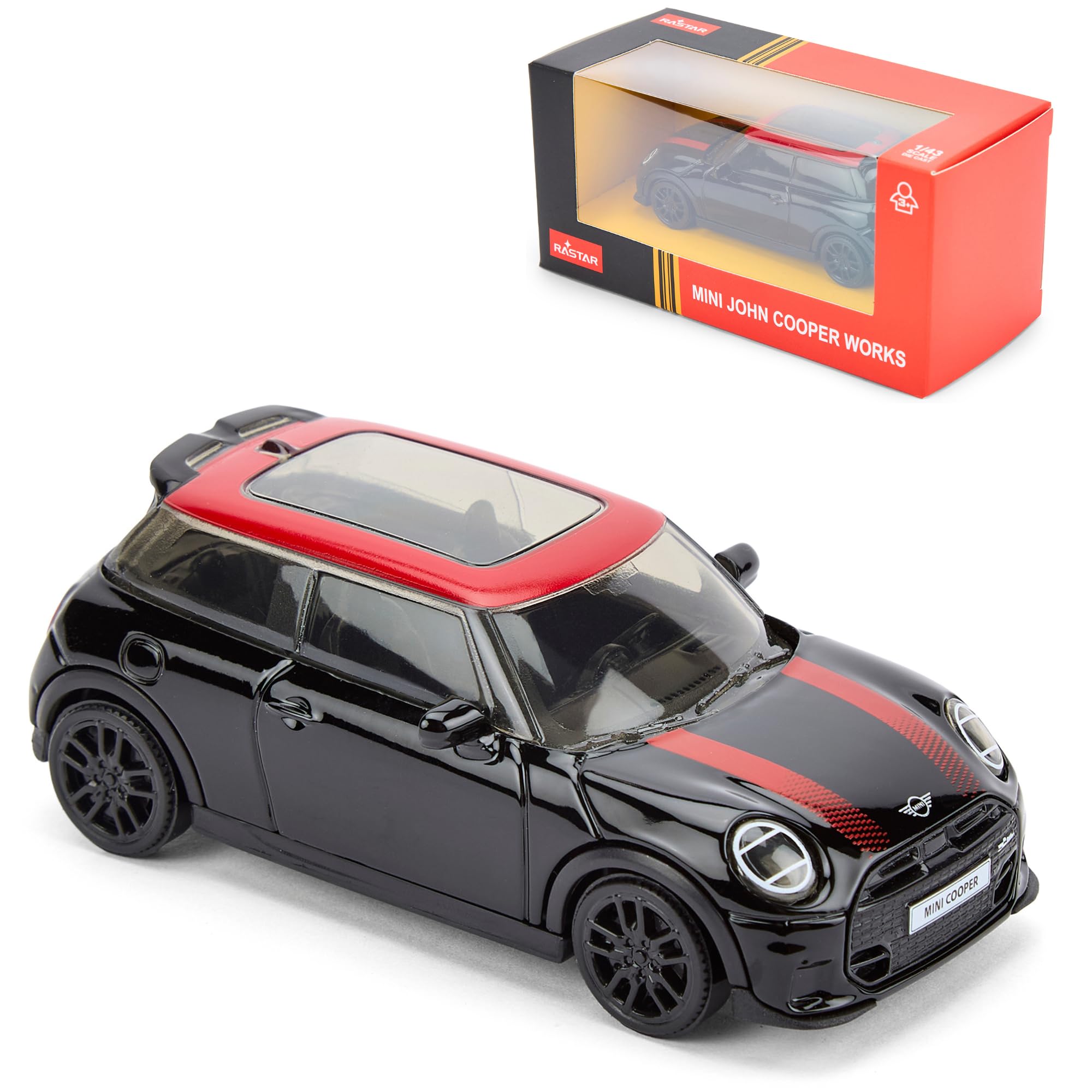 CMJ Mini John Cooper Works Die-Cast Model Car - 1:43 Scale, Black | Metal 1