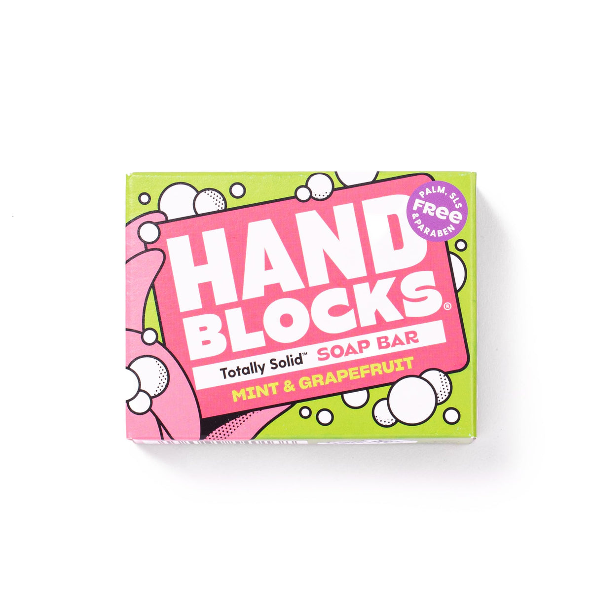 Shower Blocks Hand Blocks Mint & Grapefruit Soap Bar - Plastic-Free, 100 g
