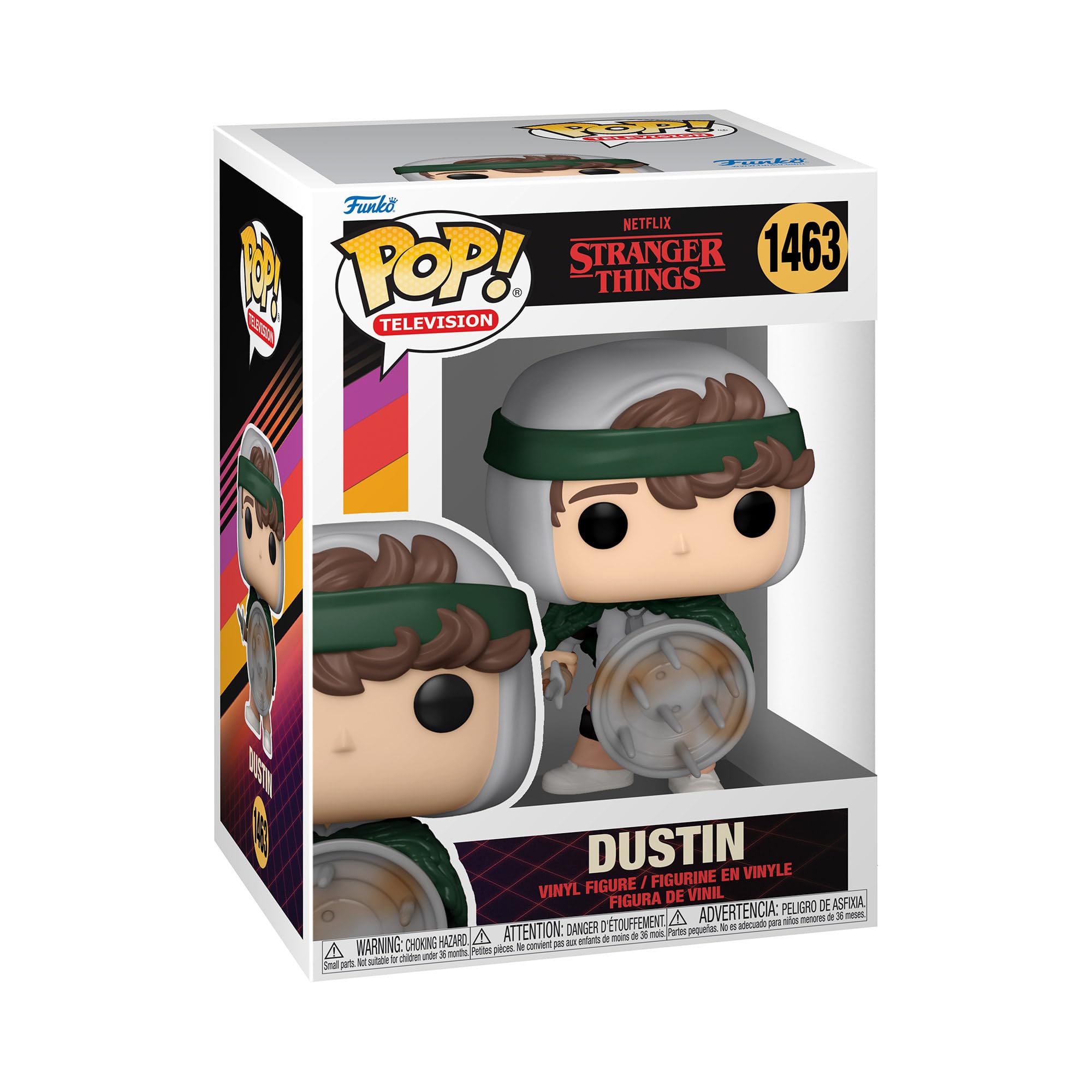 Funko Pop! TV: Stranger Things - Dustin Henderson with Shield Vinyl Figure (72137) 9