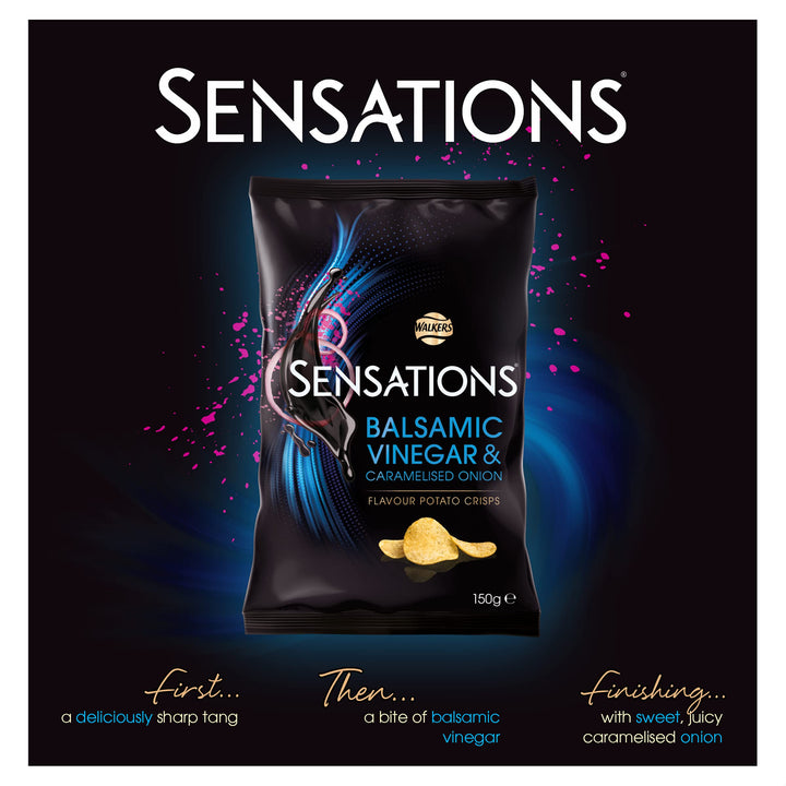 Walkers Sensations Balsamic Vinegar & Caramelised Onion Sharing Crisps 150g