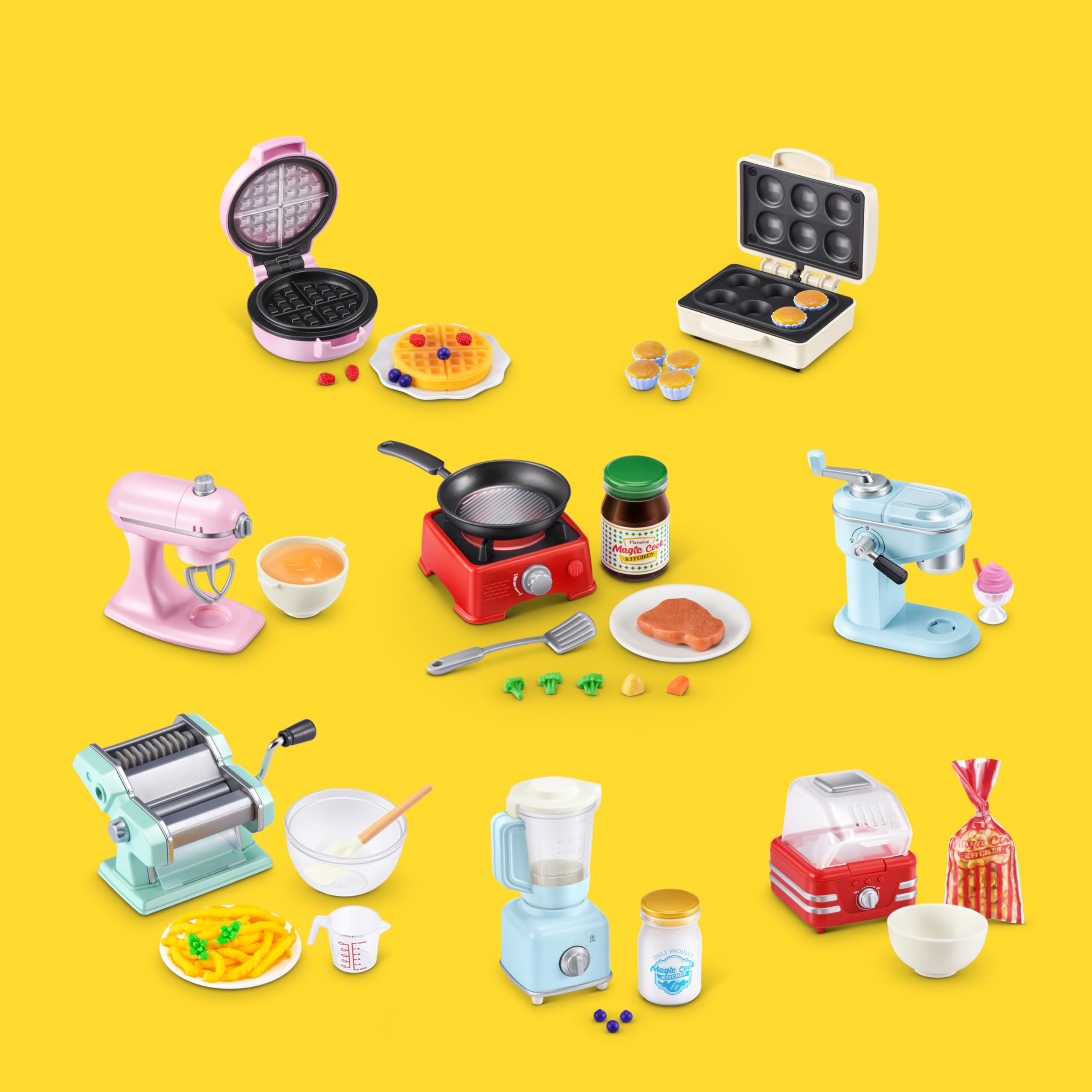 Mini Brands Really Works Magic Cook Kitchen Capsule - Ice-cream Maker | Working UV Light | Ages 3+ 5