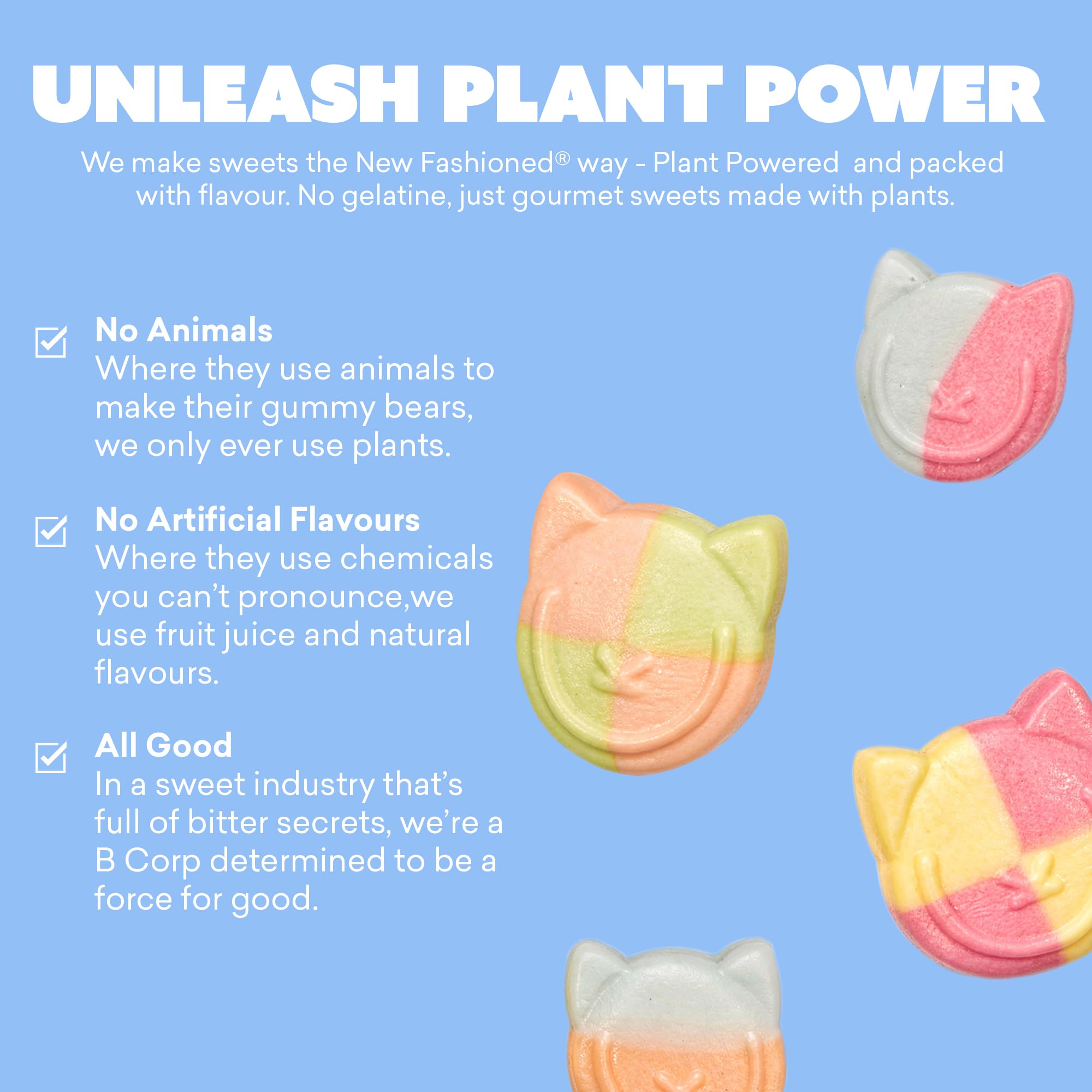 Candy Kittens Soul Pop - Foamy Vegan Candy Mix | 140g | Strawberry, Tropical, Cherry & Peach Flavours 4
