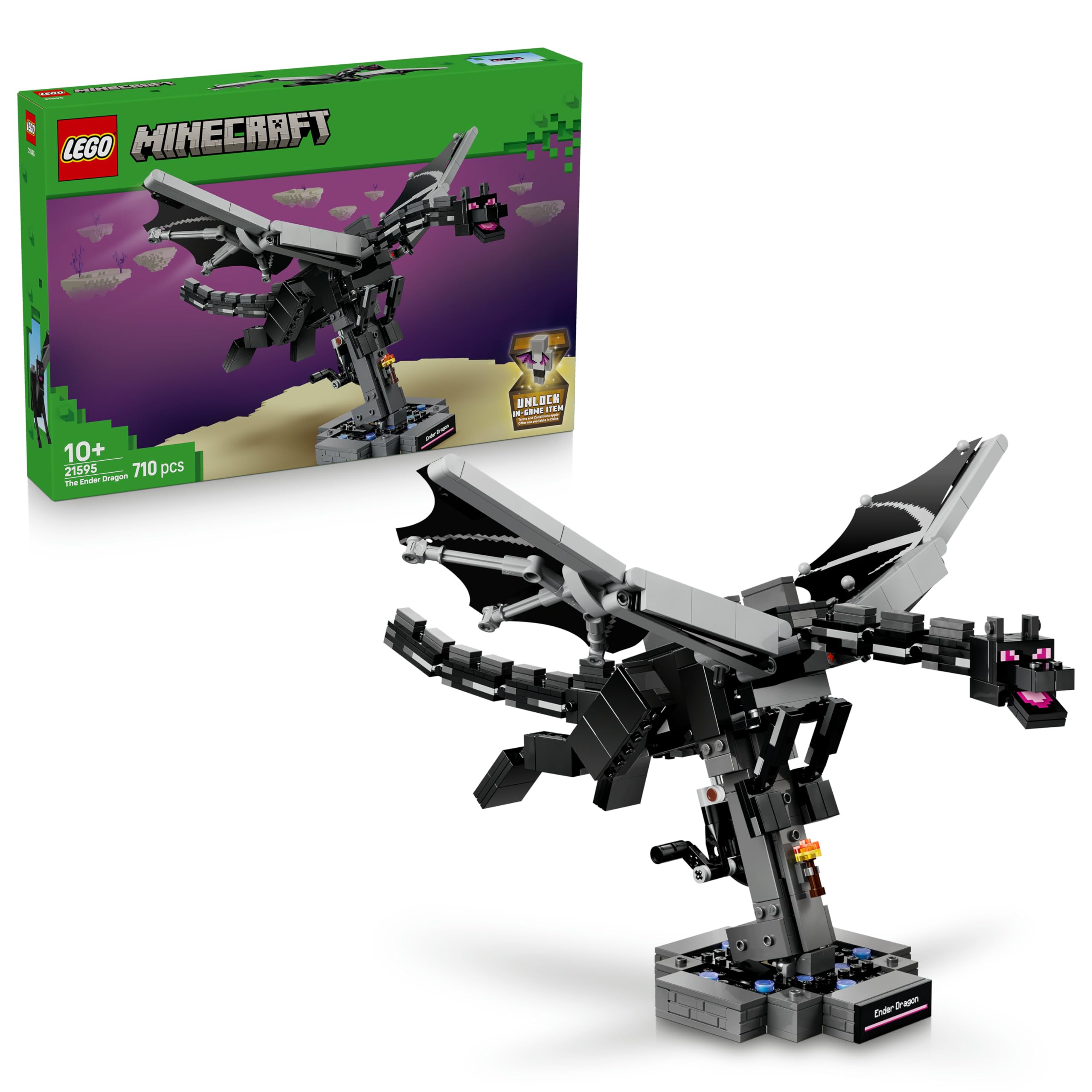 LEGO Minecraft The Ender Dragon Figure Building Set | Posable Wings | Ages 10+ 1