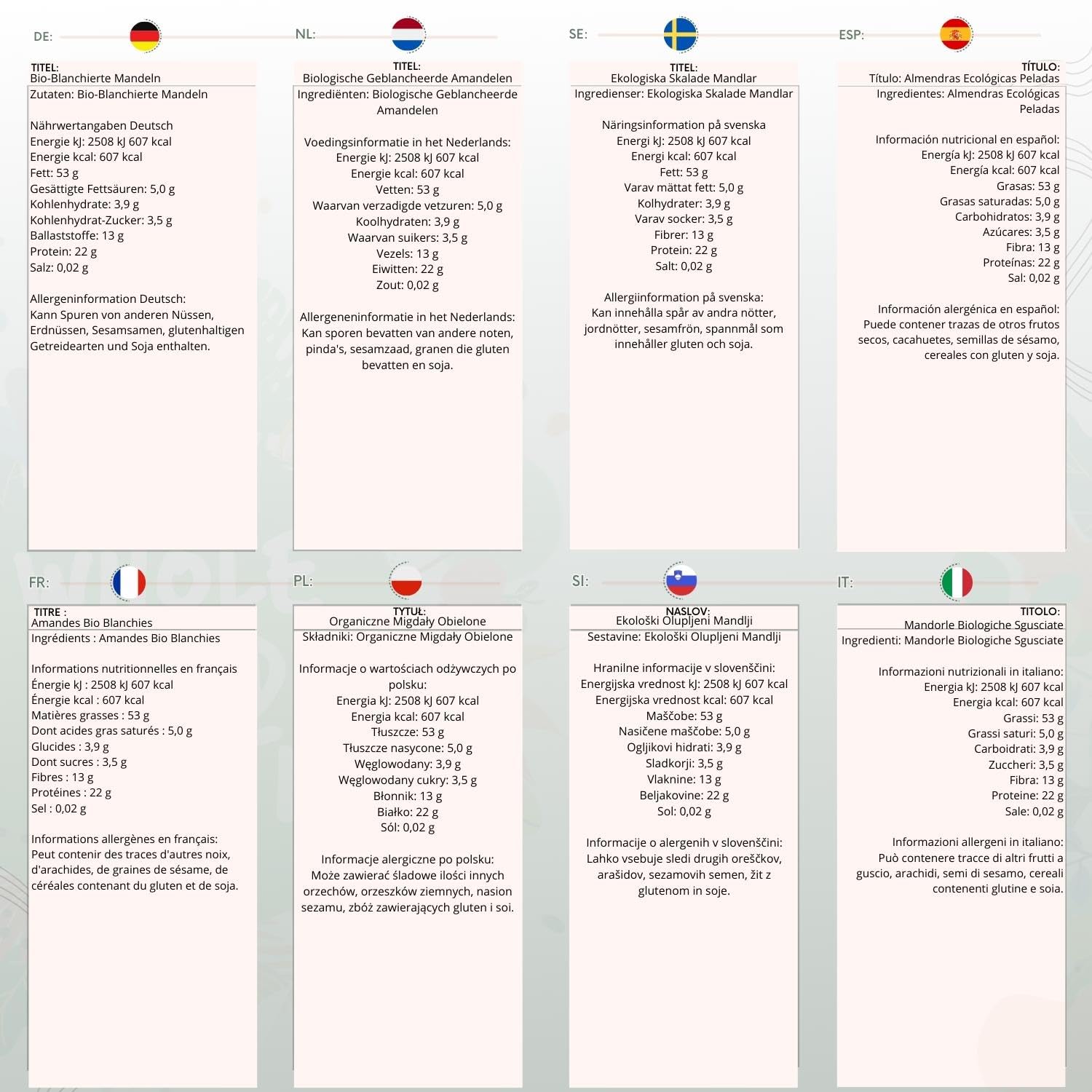 Organic Blanched Almonds 500g | Raw | GMO Free | Vegan | Certified Organic by Wholefood Earth 4