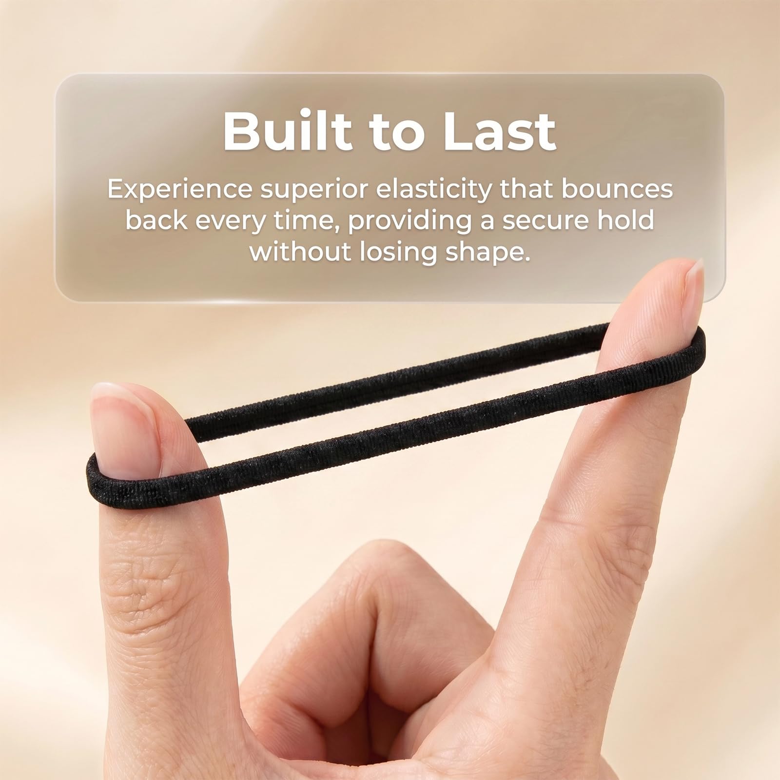 Muexoee Hair Bobbles - 10 Pack Durable Metal-Free Nylon Ponytail Holders for All Hair Types 6
