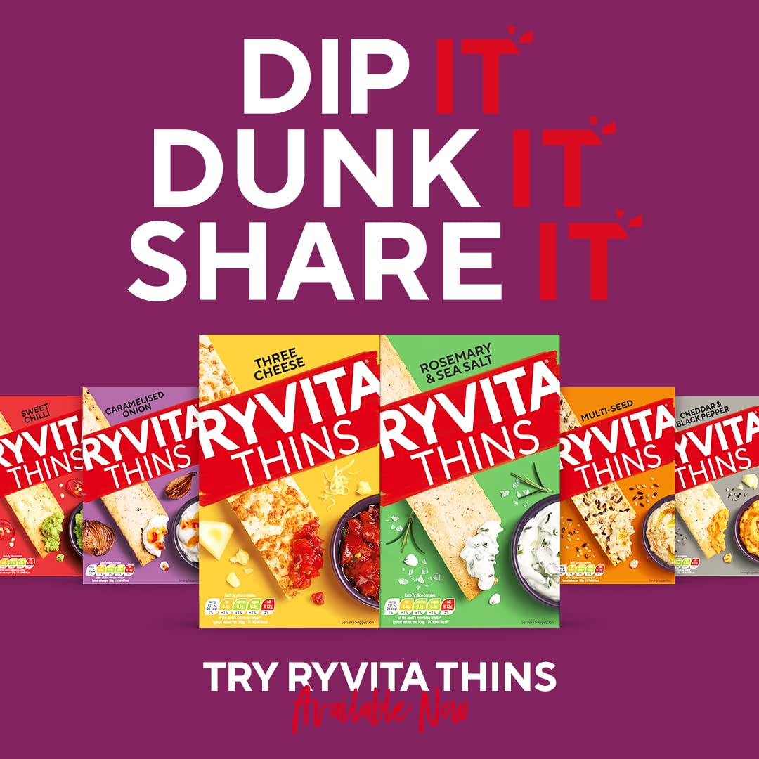 Ryvita Pumpkin Seed and Oat Crispbread - High Fibre Snack | 8 x 200g Pack 6