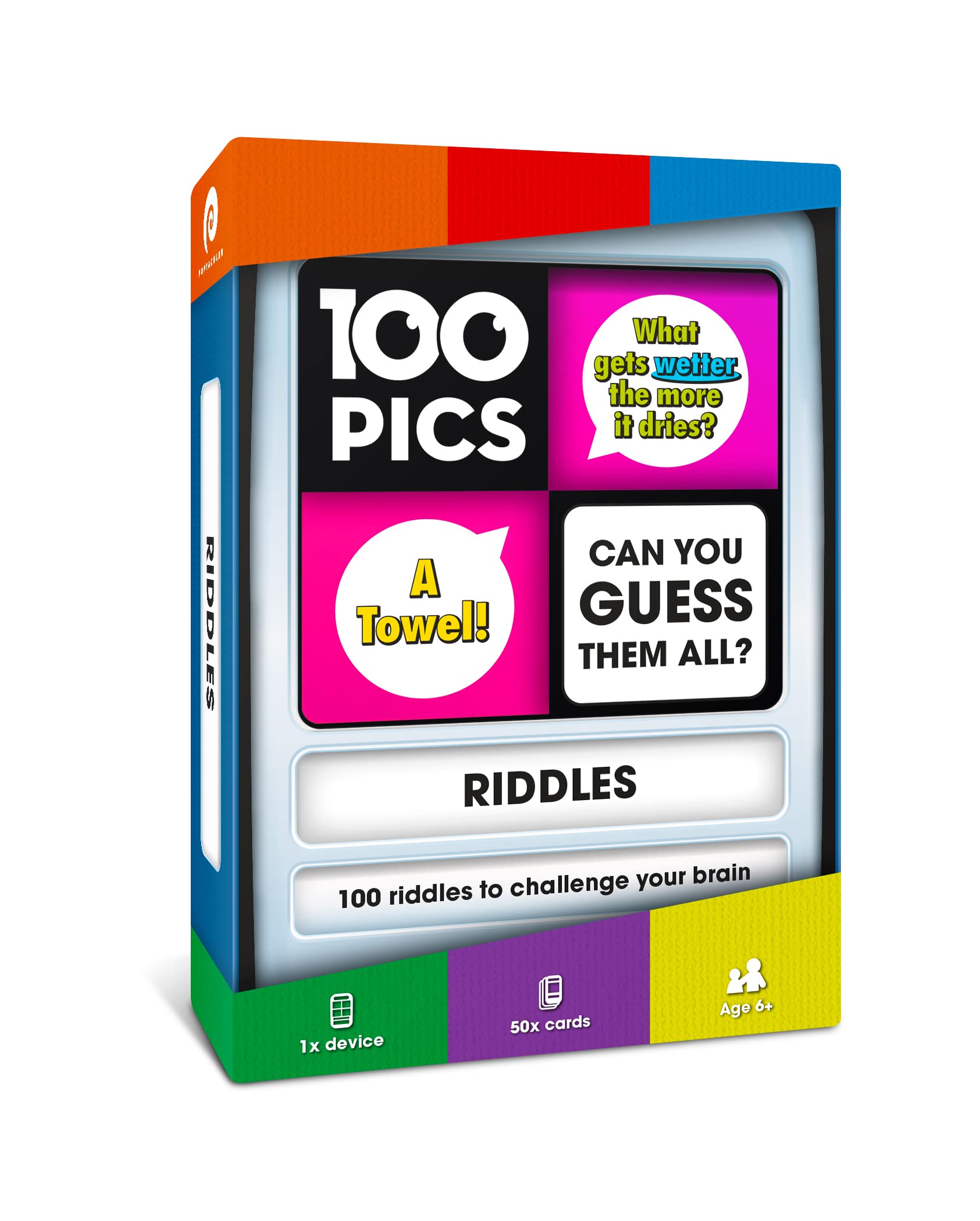 100 PICS Riddles Travel Card Game - Pocket-Sized Puzzle Game for Kids and Adults 1