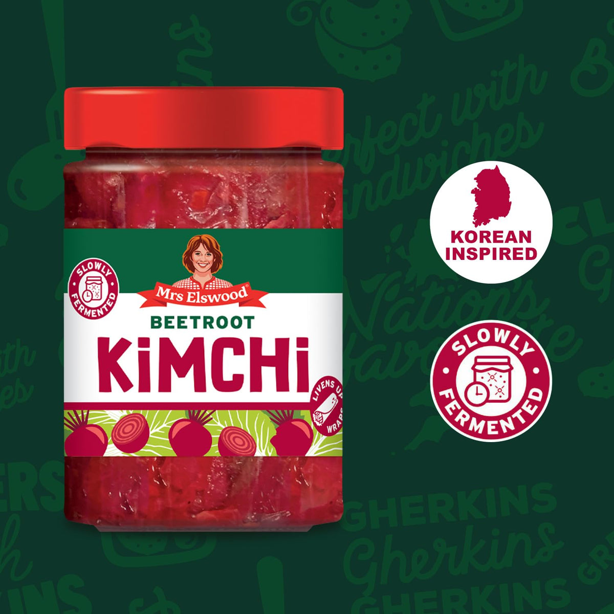 Mrs Elswood Beetroot Kimchi - 6 x 300g Jars