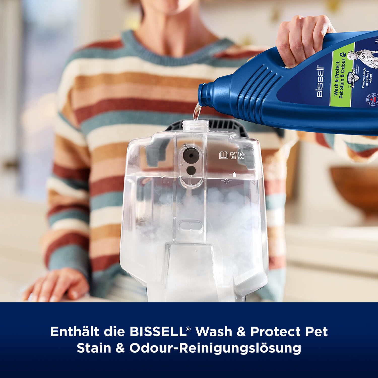 BISSELL Pet Stain & Odour Formula Carpet Cleaner Solution - 1L Concentrated, Fresh Scent 6