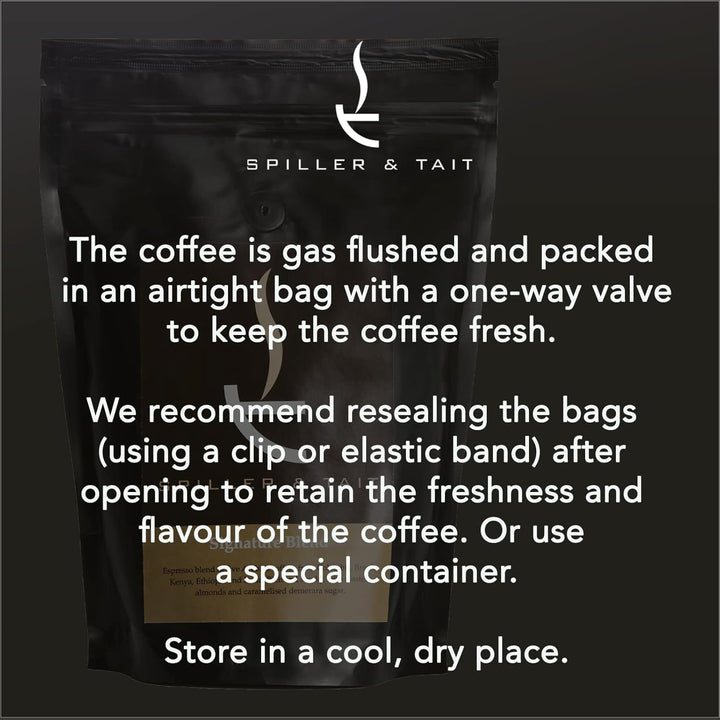 Spiller & Tait Signature Blend - Award-Winning Whole Bean Coffee 1kg