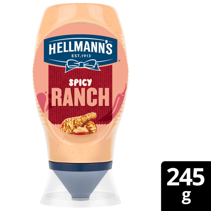 Hellmann's Spicy Ranch Sauce - Creamy Buttermilk & Chilli Sauce, 100% Recyclable Bottle