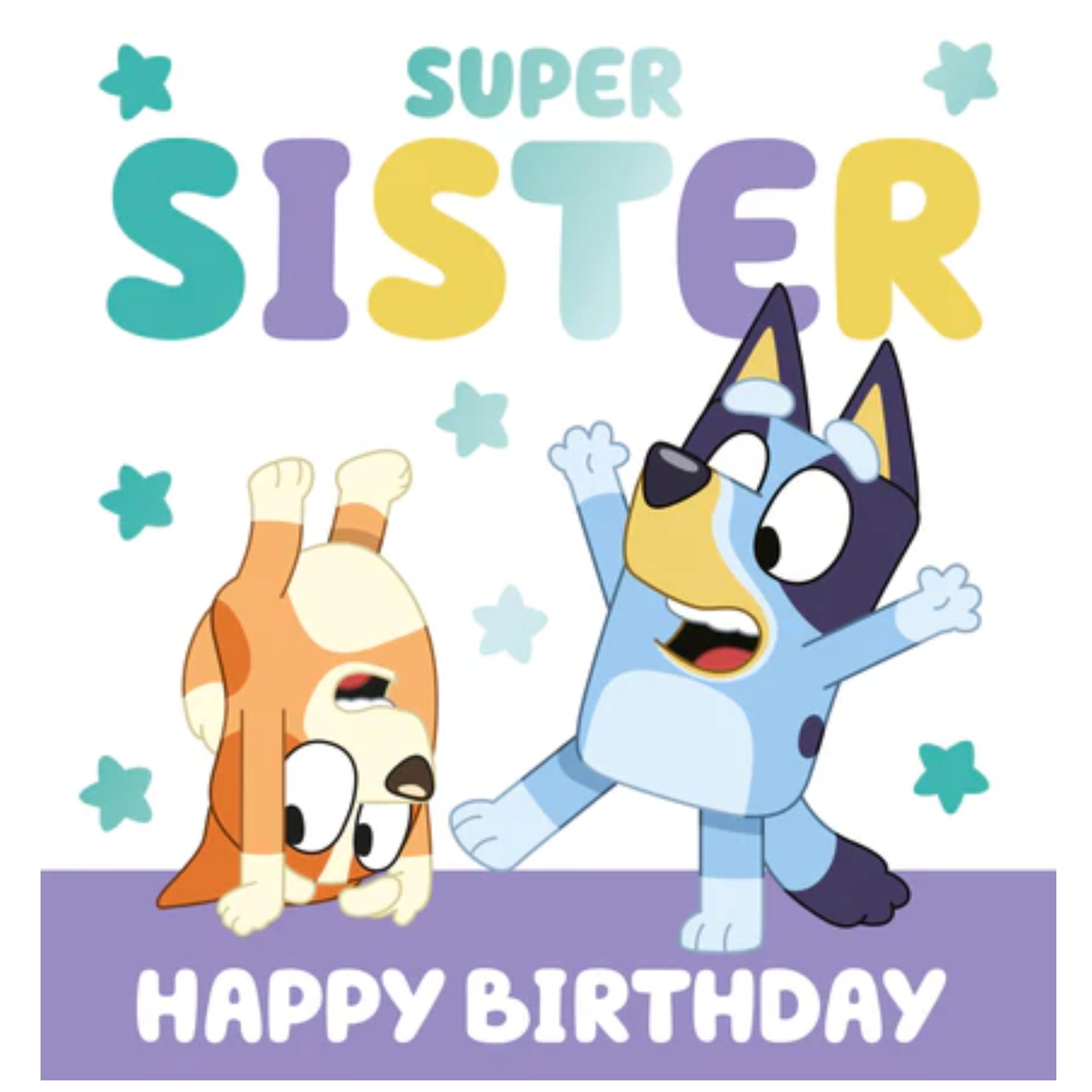 Danilo Promotions LTD Bluey Sister Birthday Card | 7 x 6 Inch | Multi Color