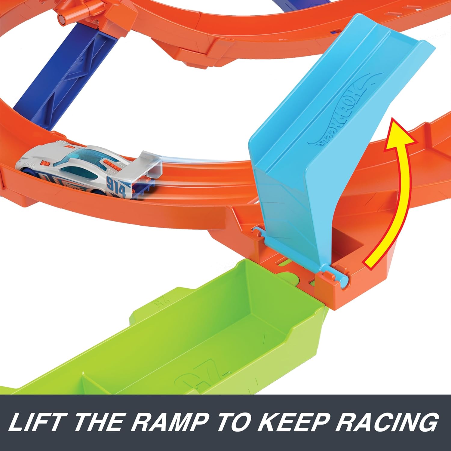 Hot Wheels Action Loop Cyclone Challenge Track Set - 2-in-1 Racing Playset for Kids 4+ 2