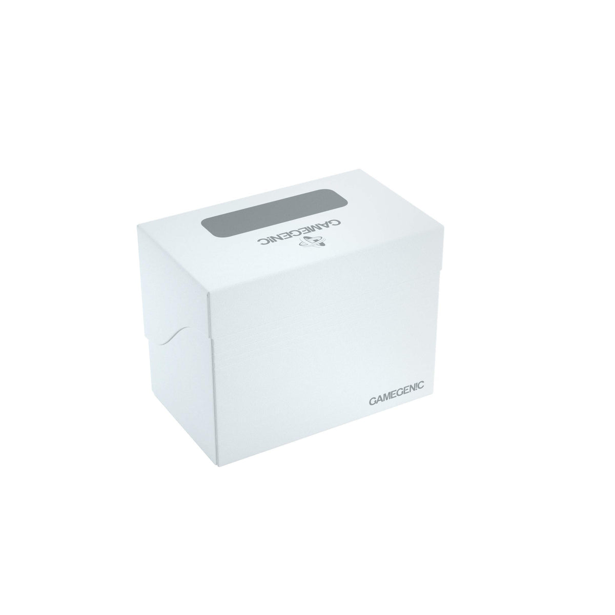Gamegenic 80+ Card Deck Box - White, Side-Loading, Self-Locking Lid | Durable Plastic 2