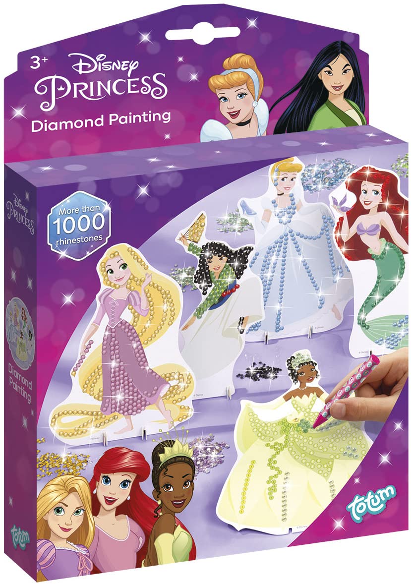 Totum Disney Princess Diamond Painting Set - 3 Rhinestone Stencils