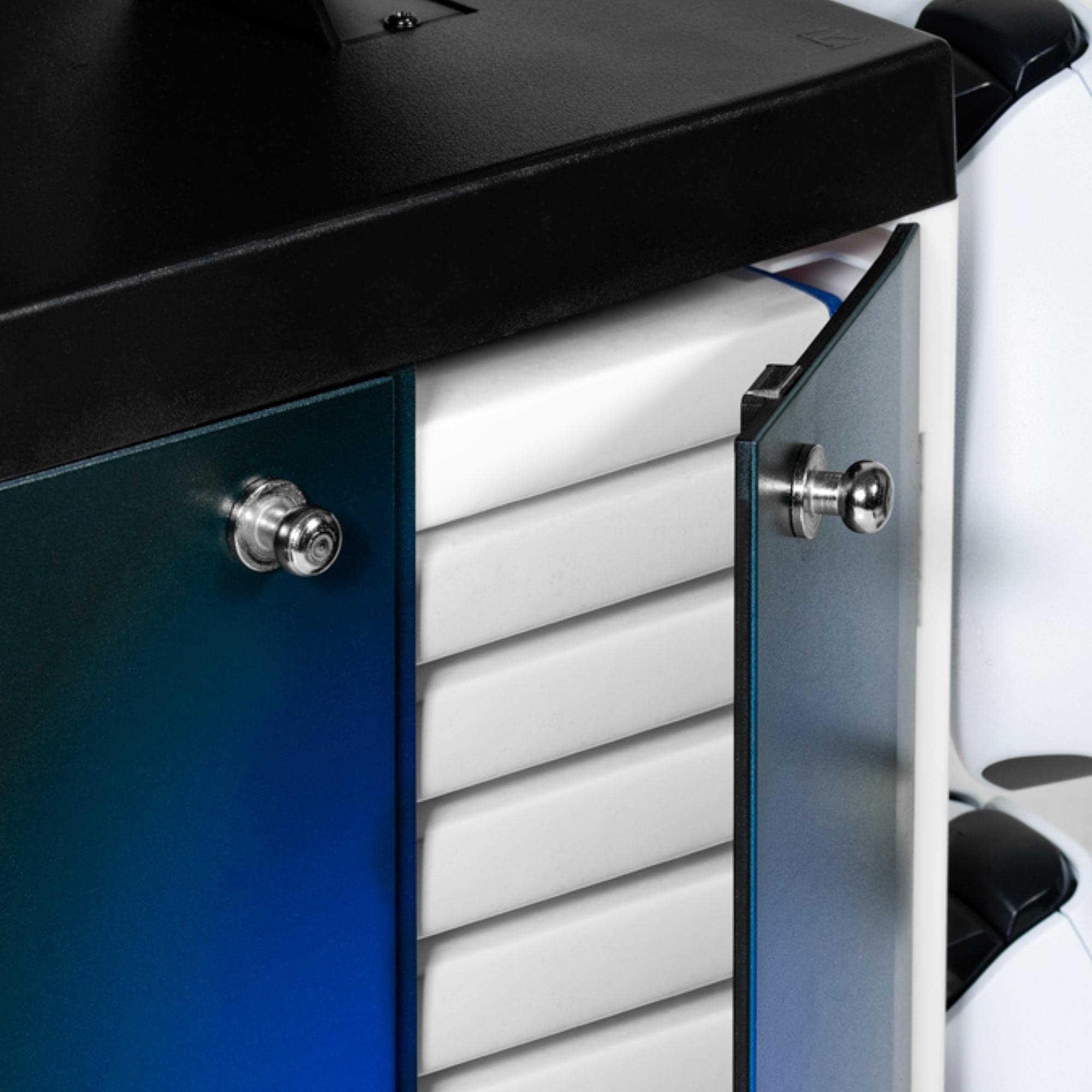 Numskull PS5-Inspired Gaming Storage Stand – Holds 10 Games, 4 Controllers, Headset & Accessories 4