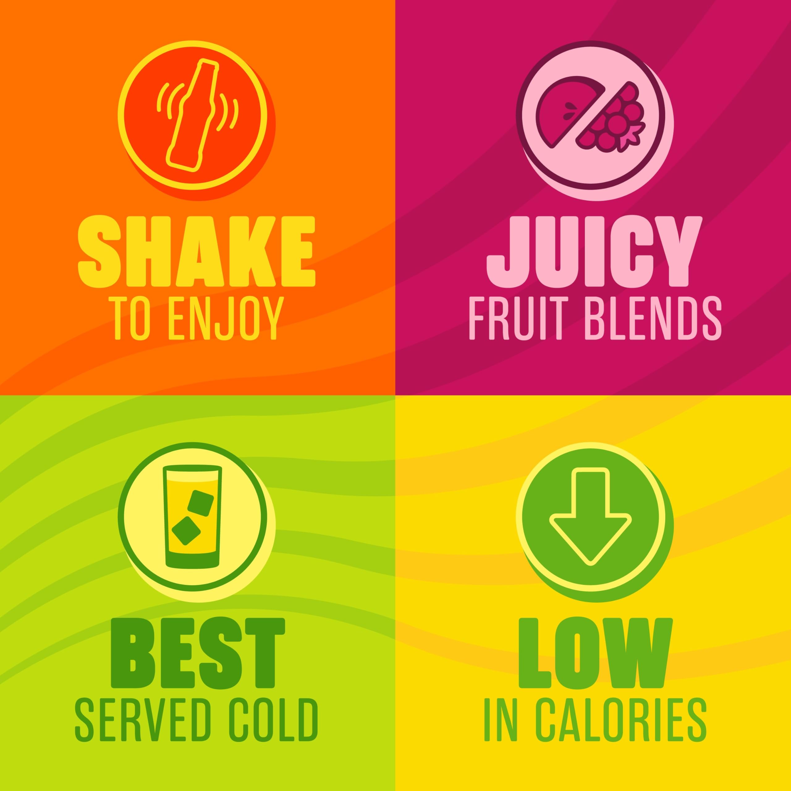 J2O Apple & Raspberry Fruit Drink Cans - 4 x 250ml Pack | Low Calorie 5