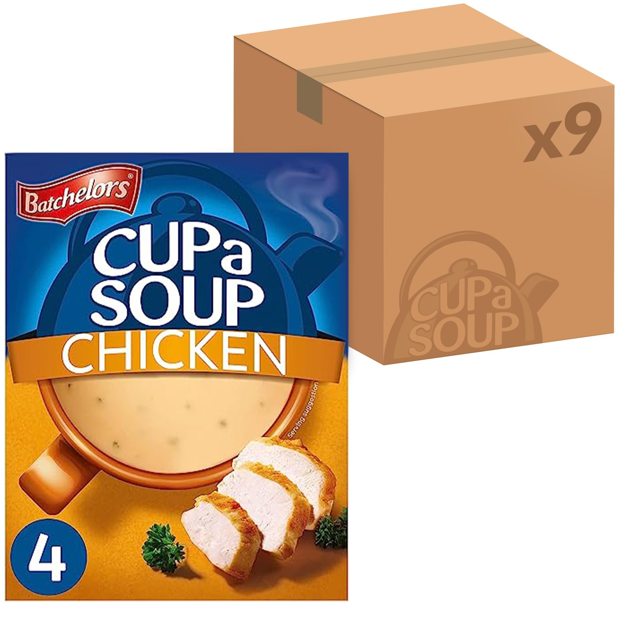 Batchelors - Cup a Soup Chicken Instant Soup Sachets (81 g, Pack of 9 Boxes) 1