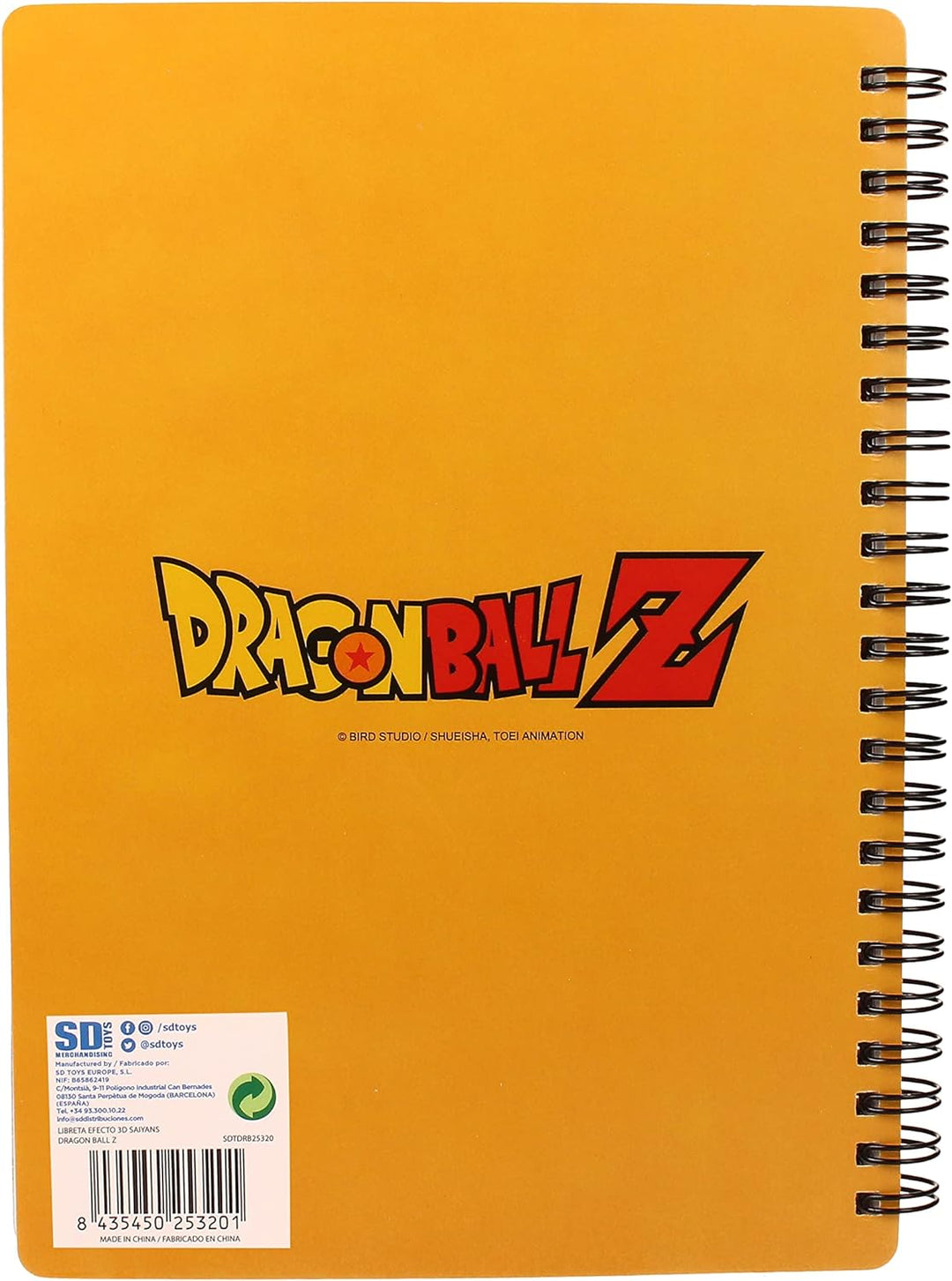 REDSTRING - 3D Dragon Ball Z Saiyans Notebook, Multicolor (RS531135)