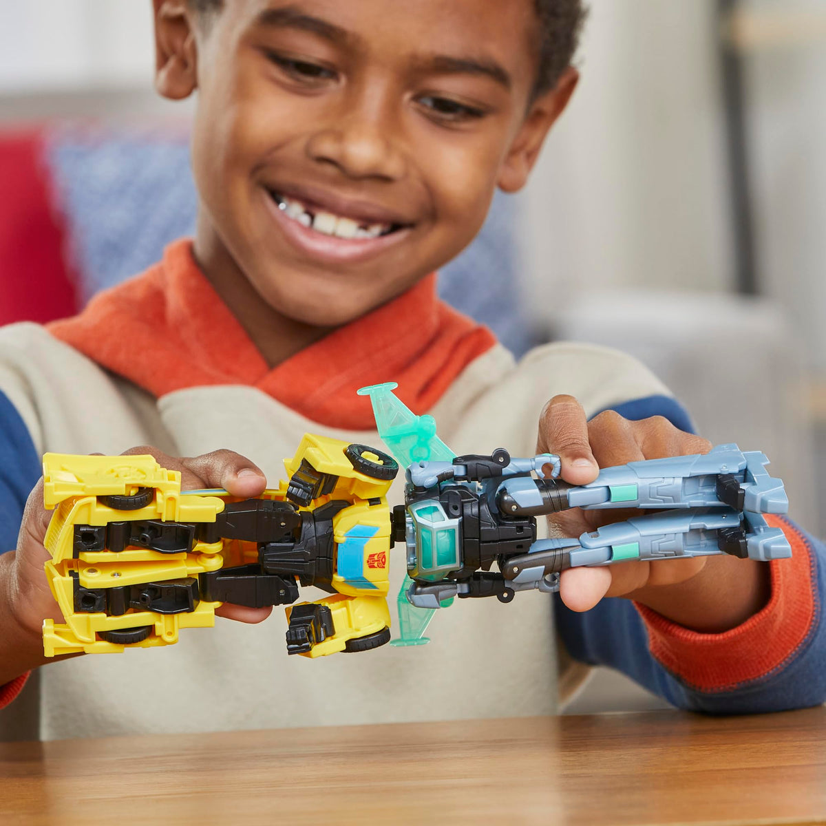 Transformers EarthSpark Cyber-Combiner Bumblebee & Mo Malto Action Figures - 5-inch Scale, Ages 6+ 11