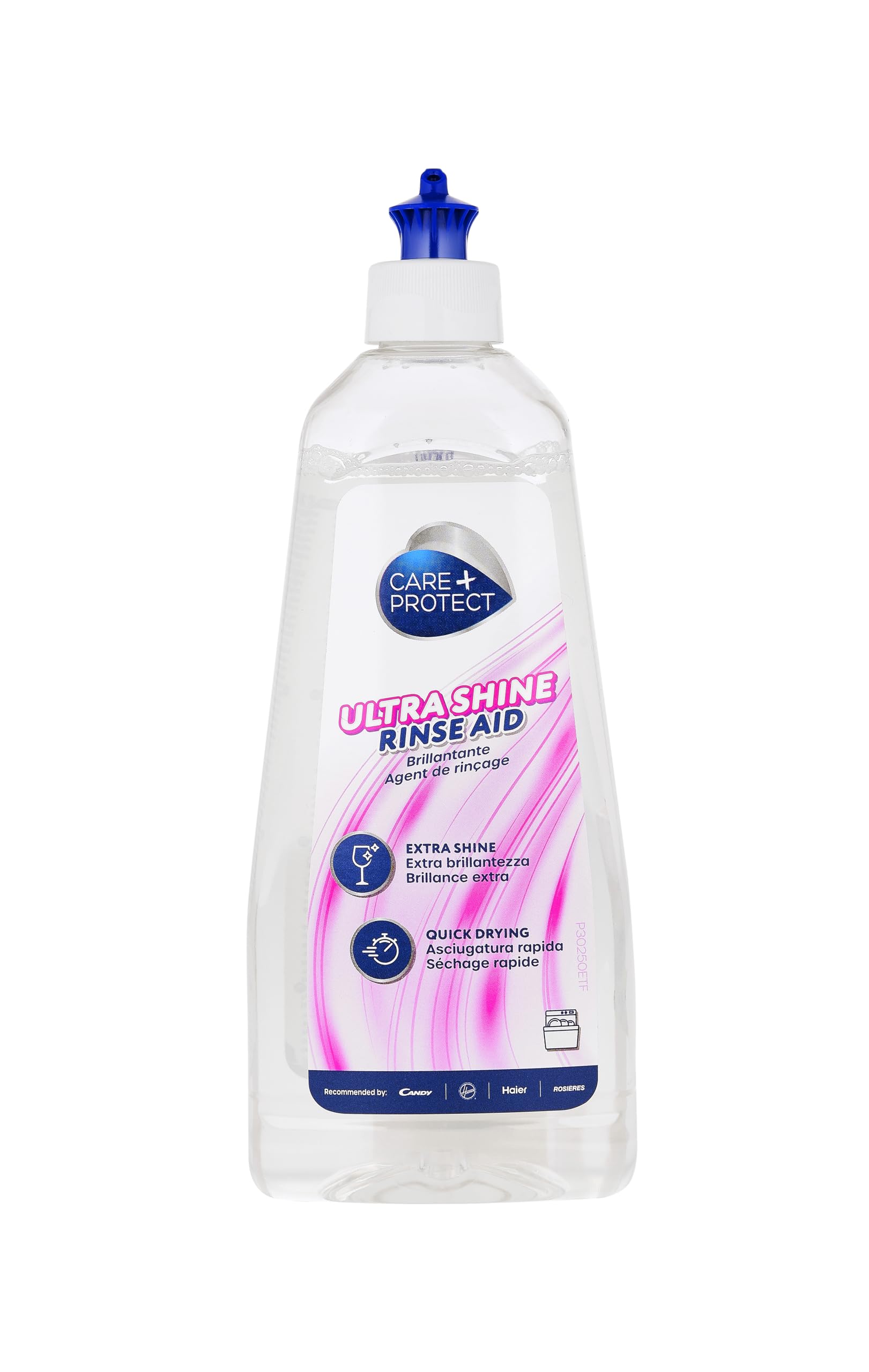 CARE + PROTECT Ultra Shine Universal Rinse Aid for Dishwasher - 500ml | Unscented | Faster Drying