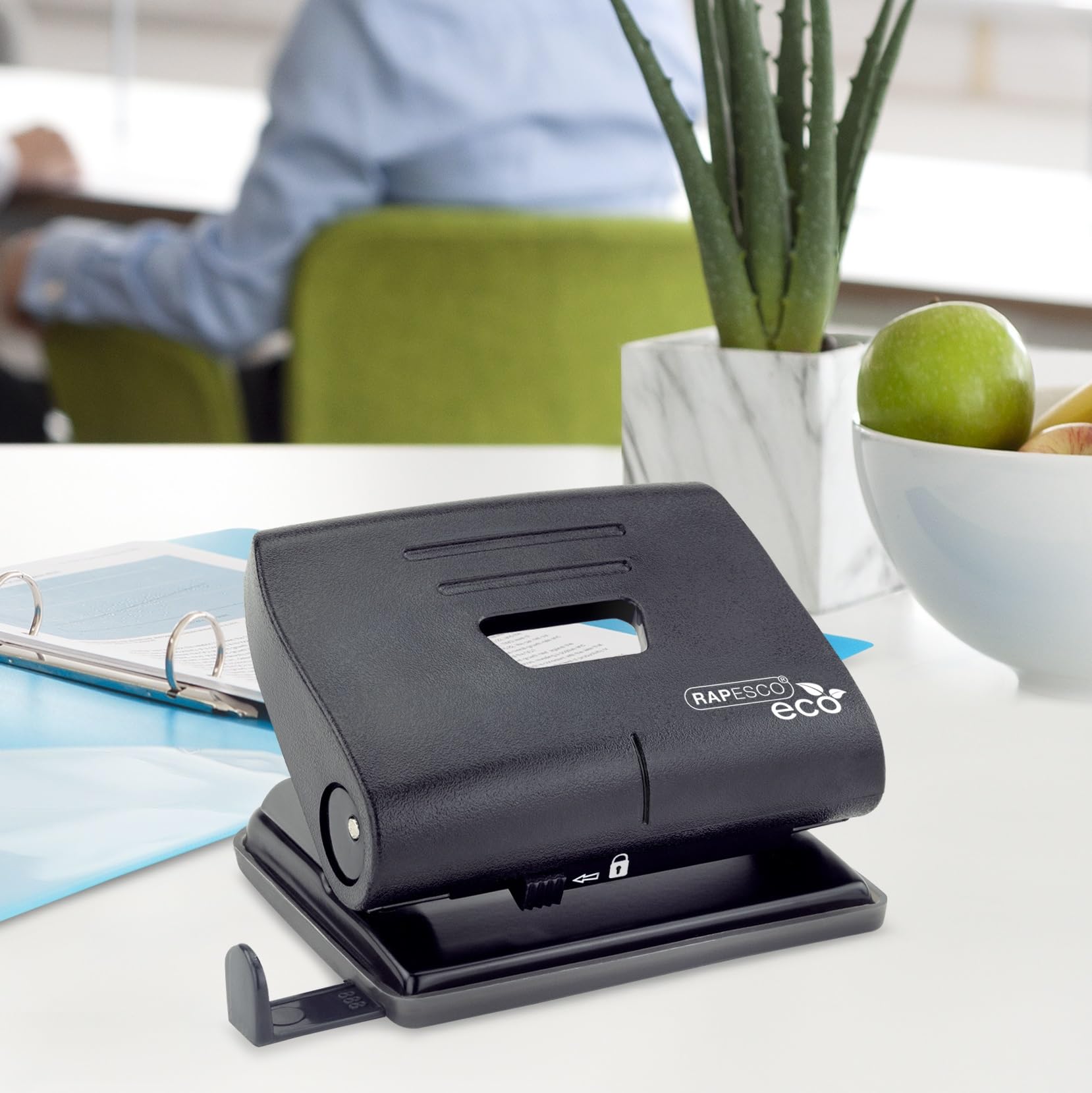 RAPESCO 1757 Business Pack ECO 2-Hole Punch - 22 Sheet Capacity | Black | Pack of 3 6