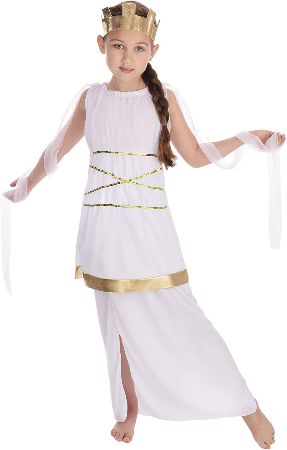 Bristol Novelty Grecian Goddess Costume - Age 10-12 Years 1
