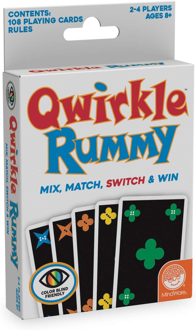 MindWare Qwirkle Rummy Card Game - Color-Blind Friendly, Ages 8+ 1