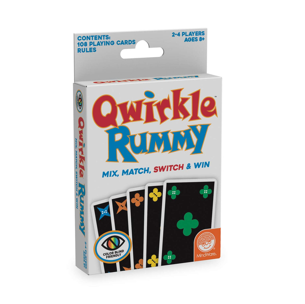 MindWare Qwirkle Rummy - Color-Blind Friendly Matching Card Game | Ages 8+ | 2-4 Players
