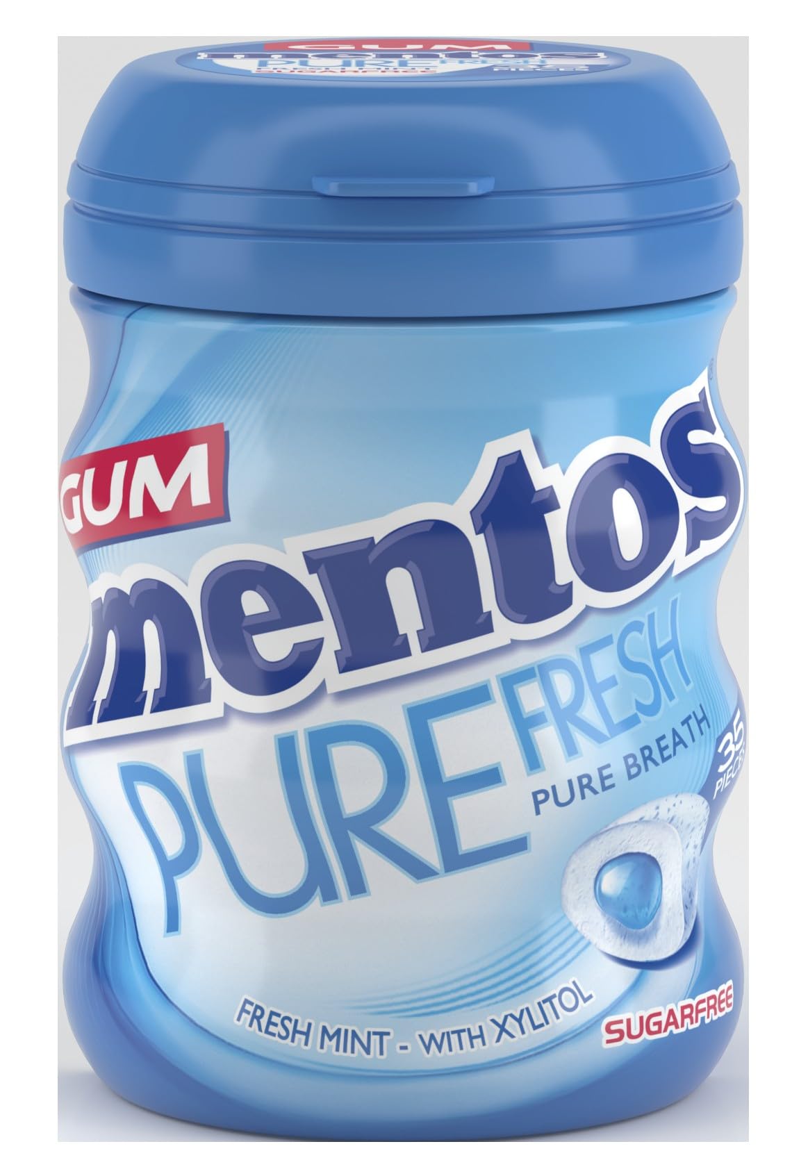 MENTOS Pure Fresh Fresh Mint Chewing Gum - Sugar-Free, Xylitol, 6 Pack of 35 Pieces 2