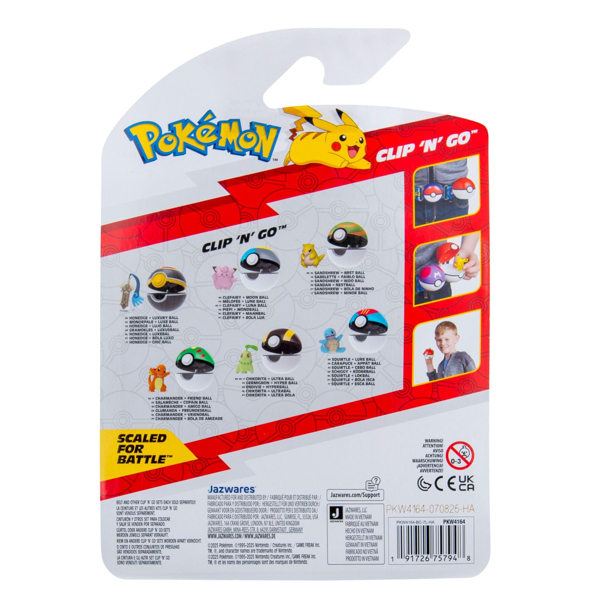 Pokémon Clip ‘N’ Go Squirtle and Lure Ball Set - 2-Inch Battle Figure | Classic Edition 6