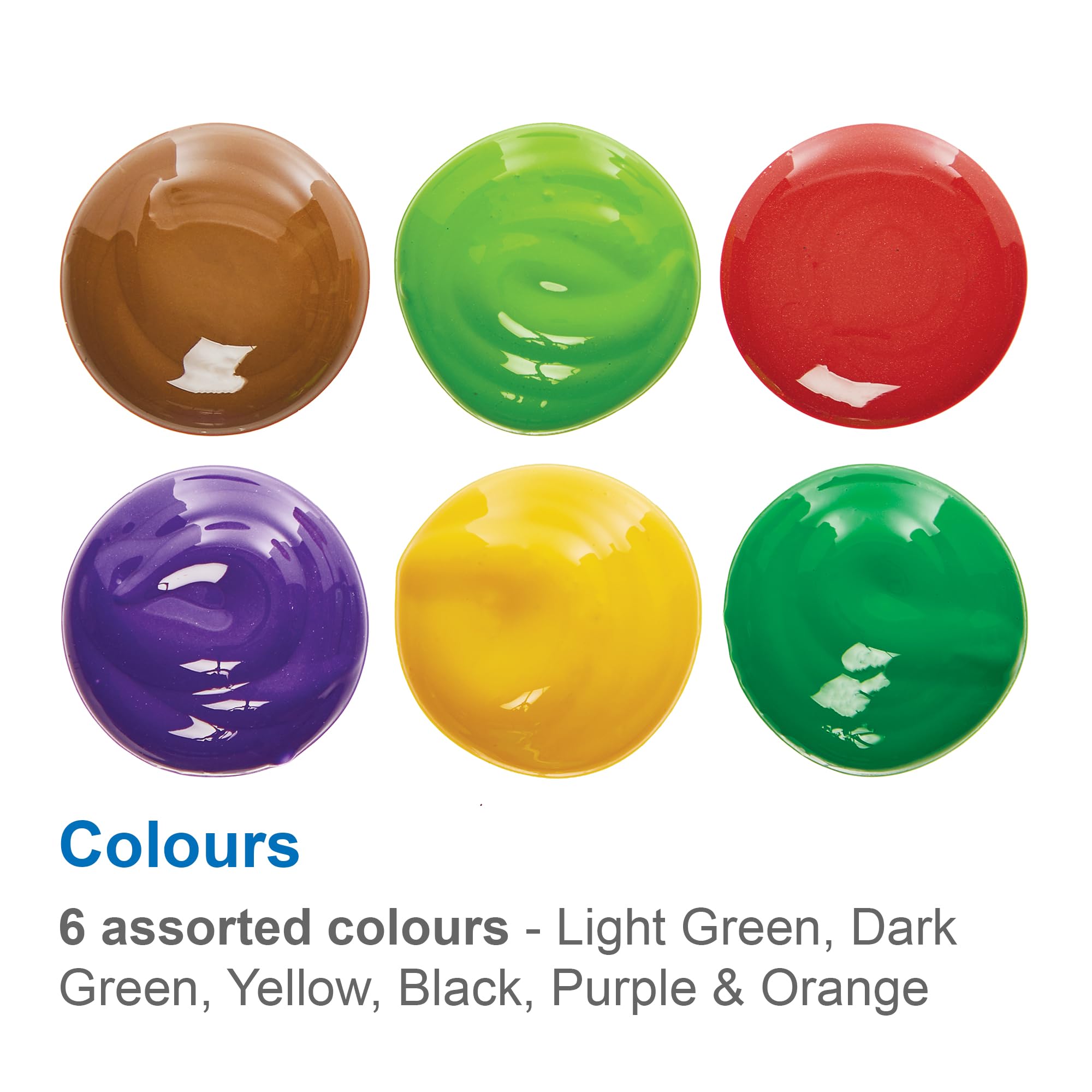 Baker Ross FN244 Autumn Ready Mixed Poster Paint Set - 6 x 150ml Bottles | Washable | Water-Based 4