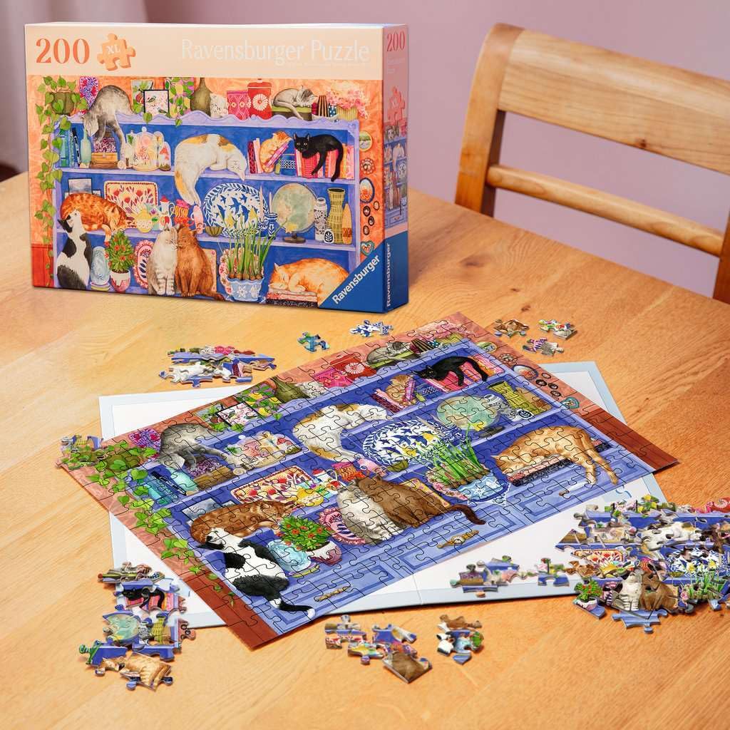Ravensburger Cats on Shelf 200-Piece Jigsaw Puzzle for Adults & Kids 9+ 6